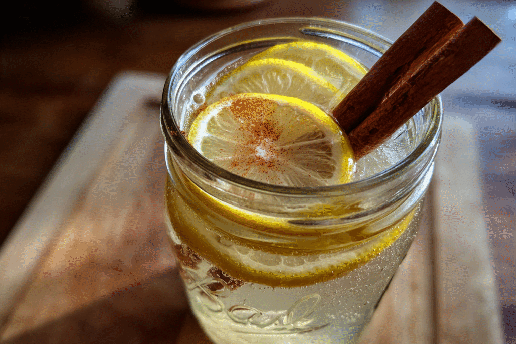 ACV for weight loss recipe with lemon and cinnamon