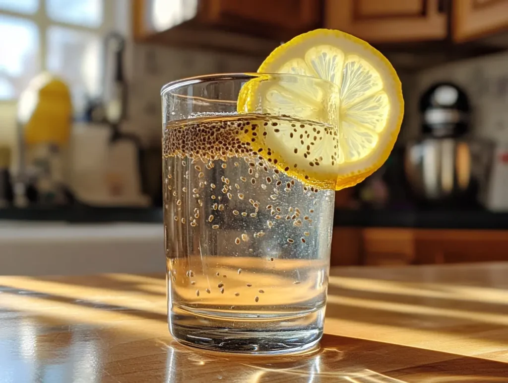 Bariatric seed tonic recipe for weight loss in glass