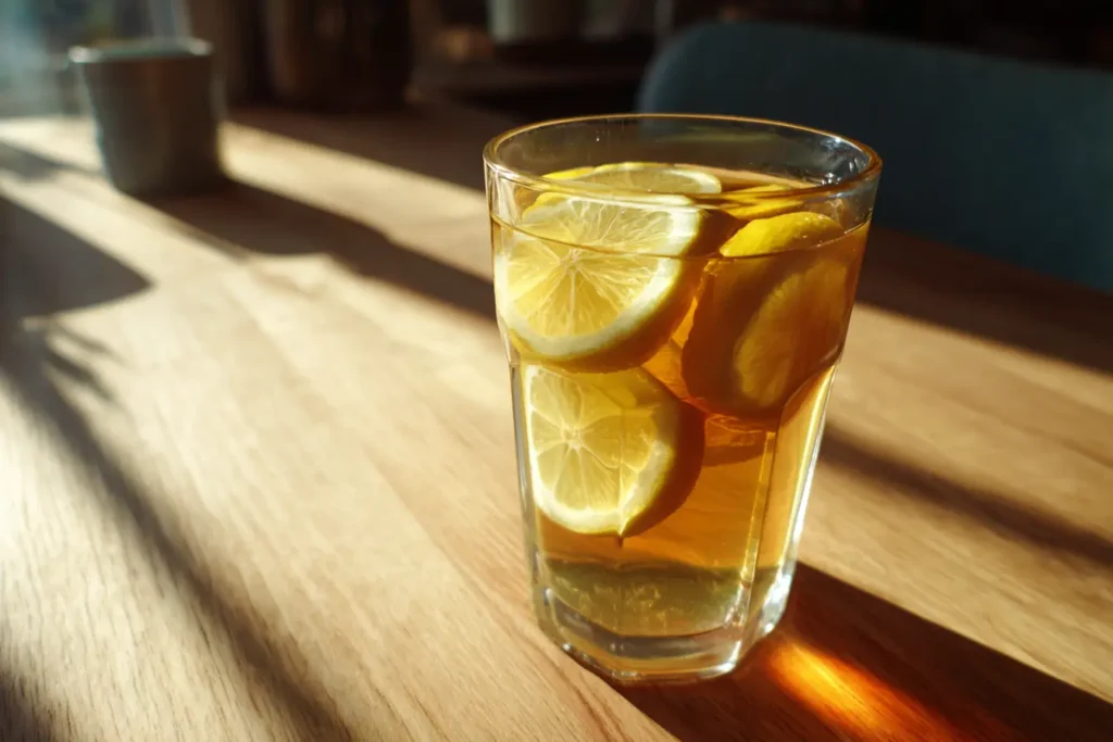 Emily Martinez natural Mounjaro detox drink in glass