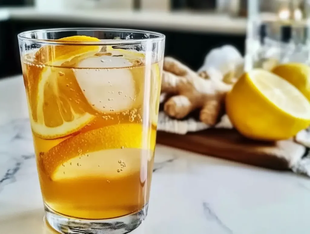 Mounjaro recipe for weight loss glass with lemon, ginger, honey, and water