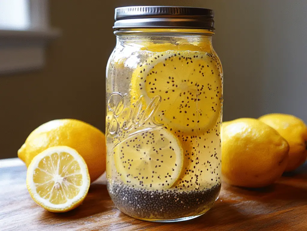 chia seed water recipe with lemon for daily detox