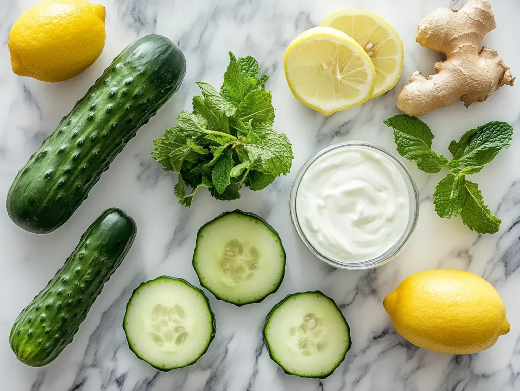 cucumber smoothie recipe for weight loss ingredients setup