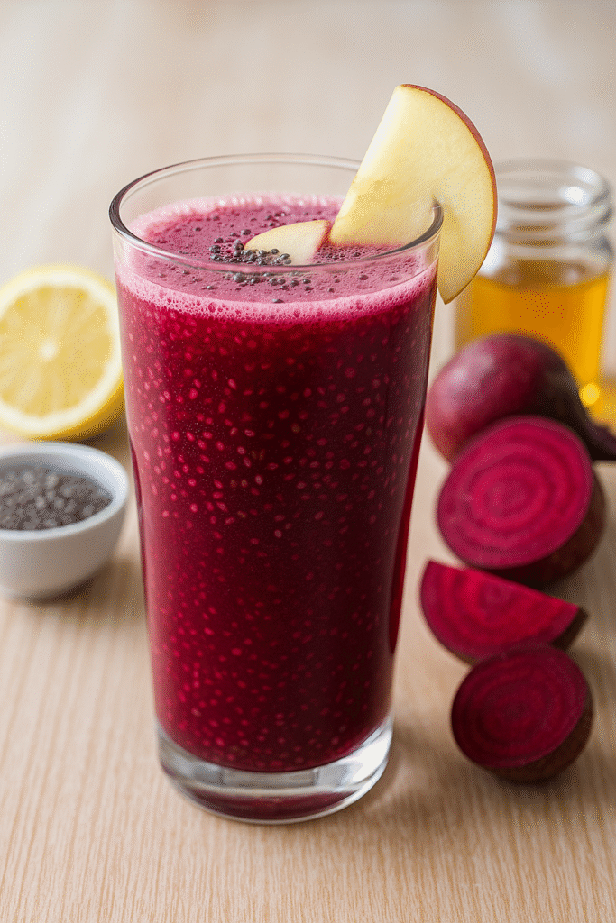 Beetroot juice and chia seeds Recipe