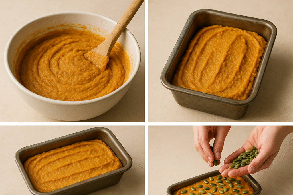 Step by Step keto pumpkin bread
