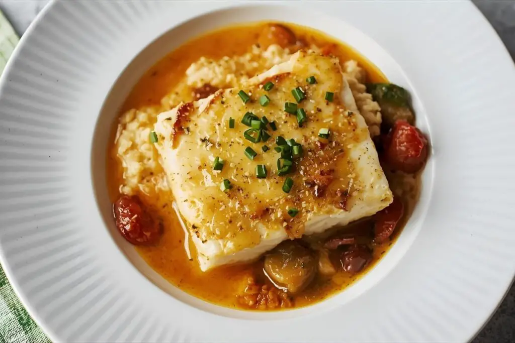 Baked Cod Puttanesca