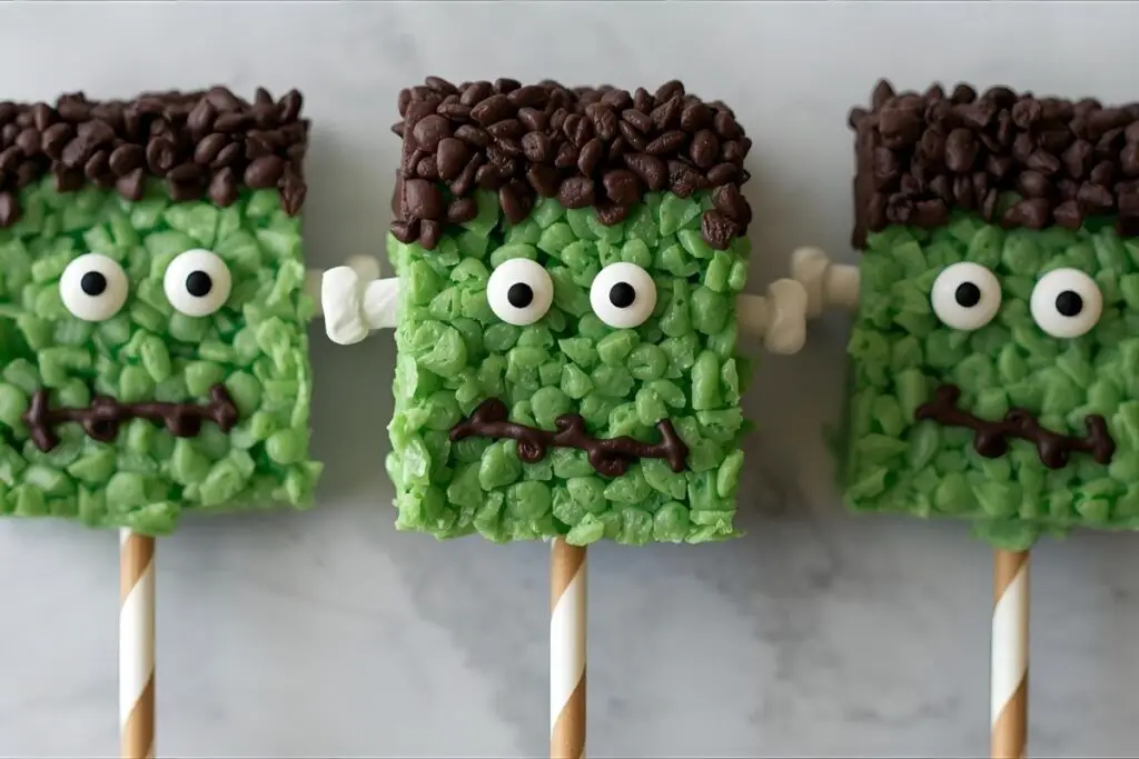 Frankenstein Rice Krispie Treats