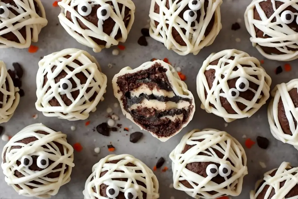 No Bake Mummy Oreo Balls