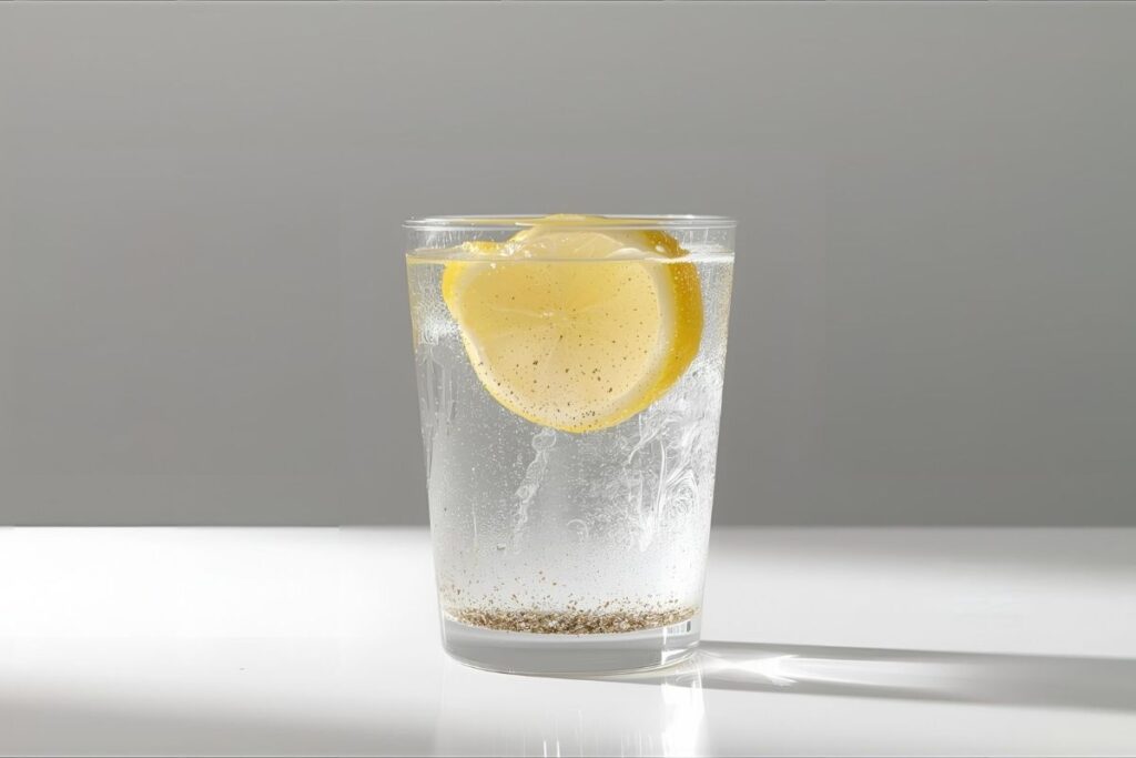 lemon and chia seed water