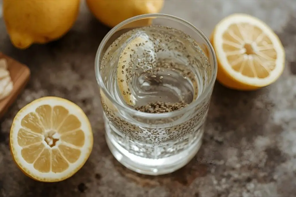 lemon and chia seed water