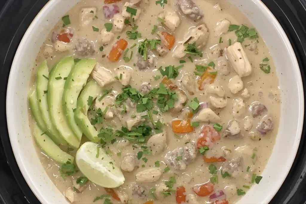 Creamy Crockpot White Chicken Chili Recipe