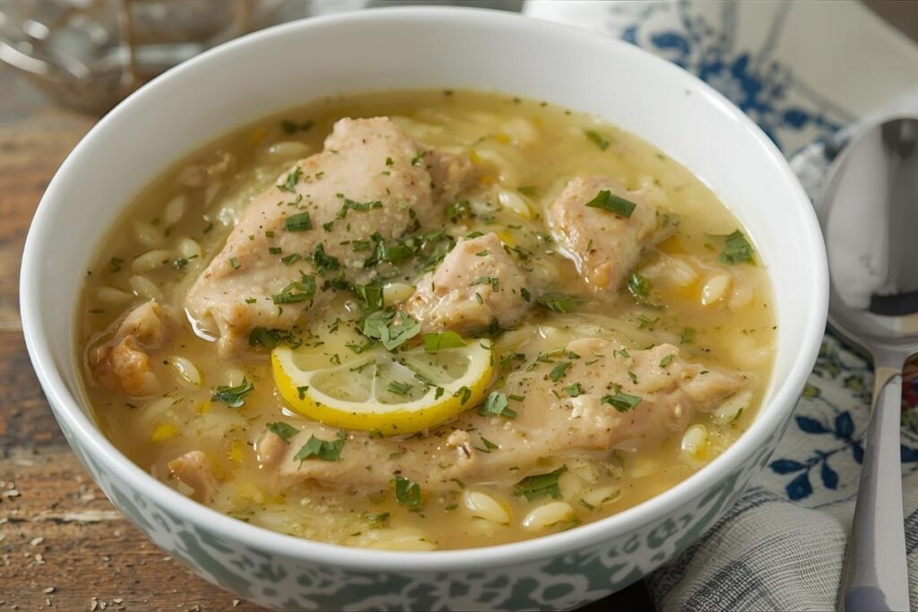 Lemon Chicken Orzo Soup Recipe