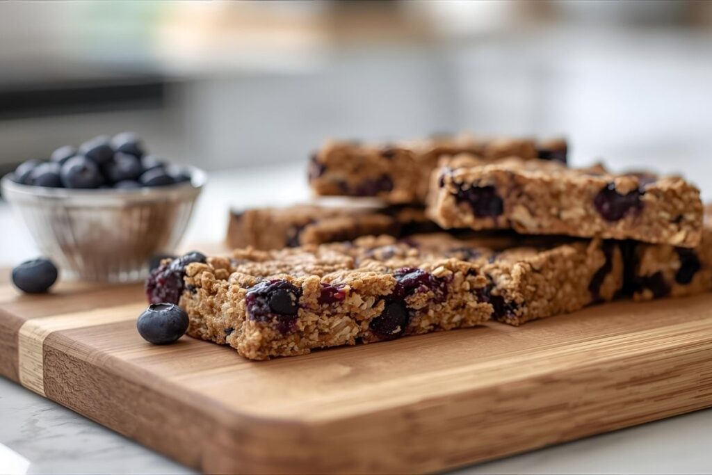 No-Bake Gluten-Free Blueberry Protein Bars 