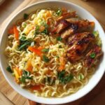 Are egg noodles high in protein with chicken and veggies