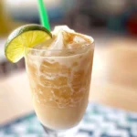 dirty soda recipes with lime and cream in clear cup