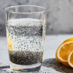 chia seed water recipe with lemon and mint