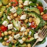 Chickpea Feta Avocado Salad