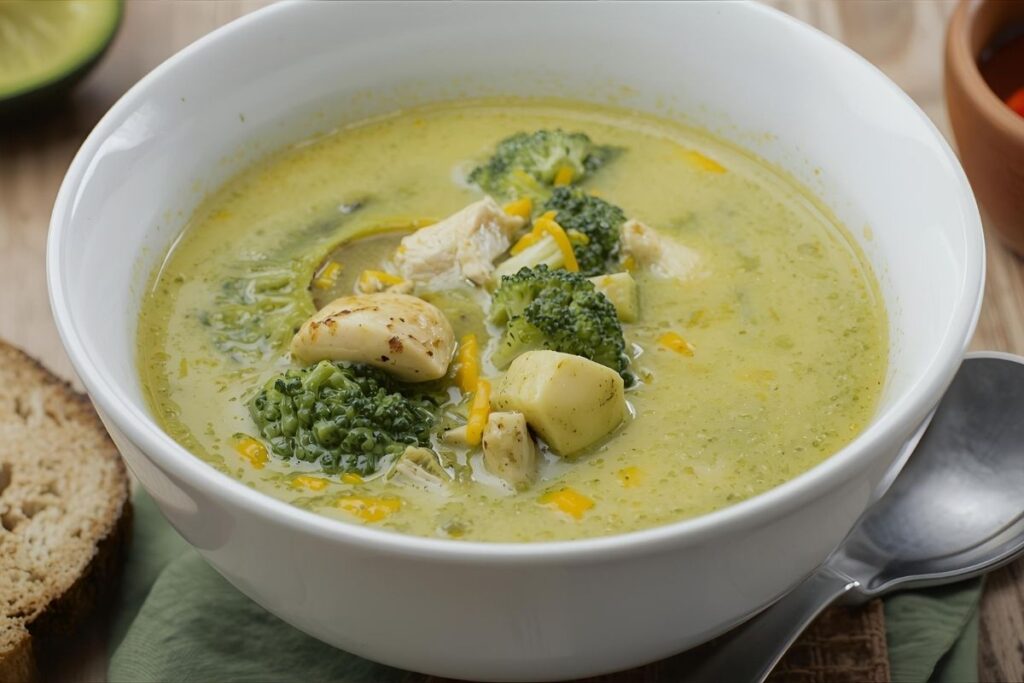 Broccoli Zucchini Chicken Soup